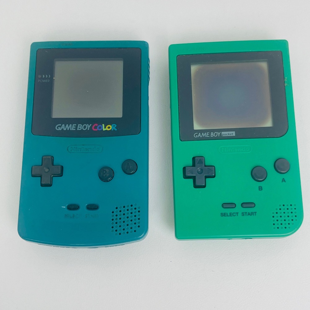 Nintendo Game Boy Color Teal CGB-001 & Game Boy Pocket Green MGB-001 For Parts - Picture 5 of 6